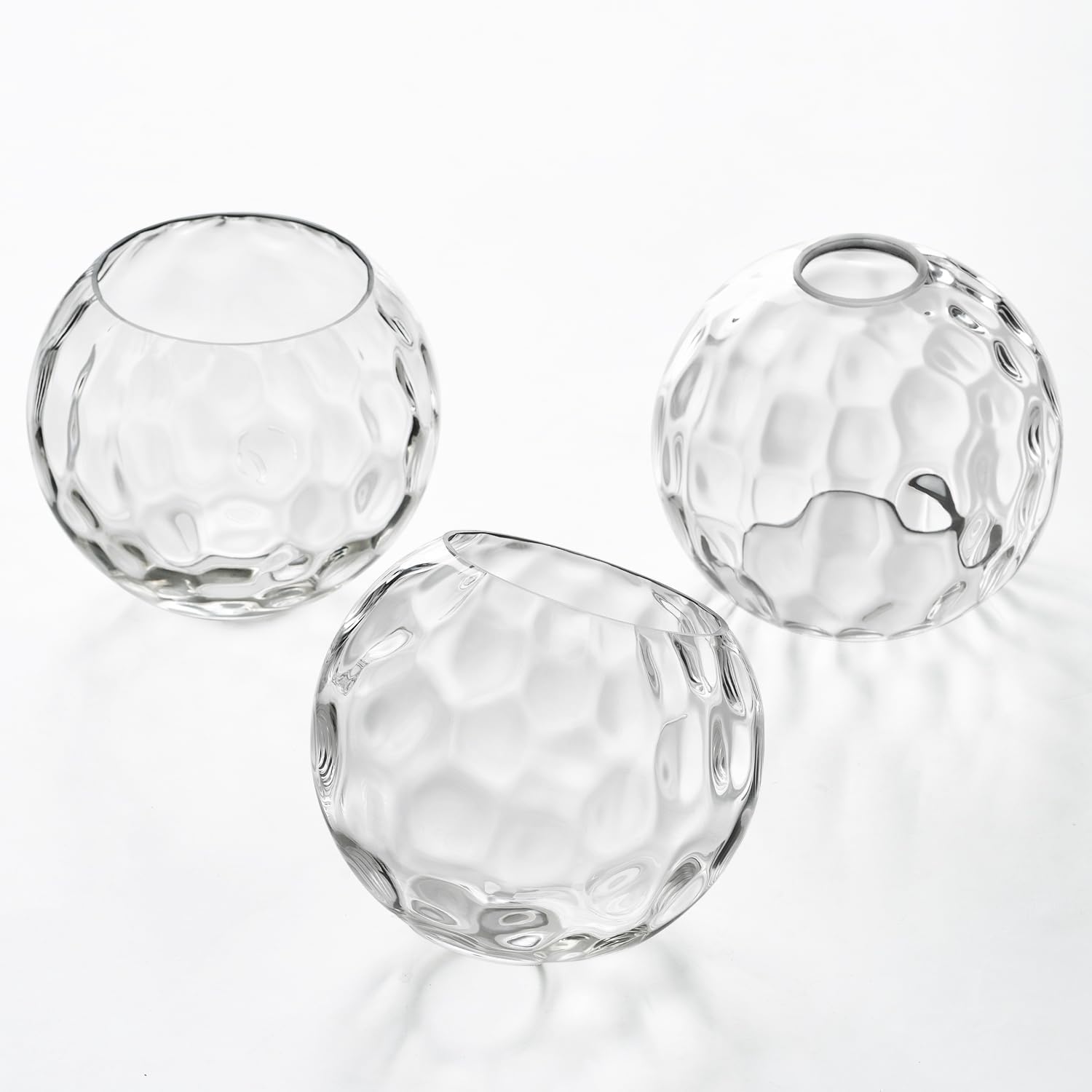 Clear Glass Shade,Replacement Globe & Cover for Lighting Fixture, 6" Diameter, Replacement with 1.65 Inch Fitter for Wall Lamps Chandeliers or Ce