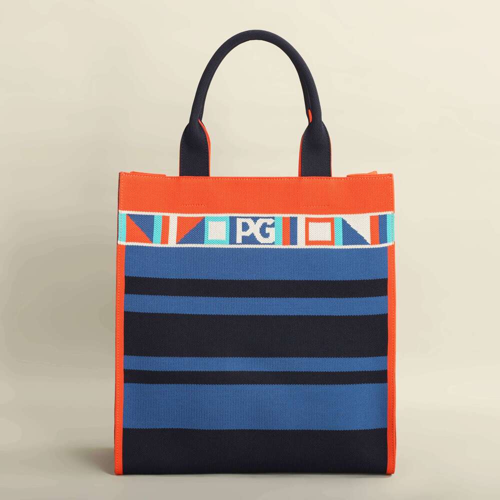 PG PATSY GARIS Unique Style Design Shopping Colorful Striped Handbag Fashion Shoulder Bag