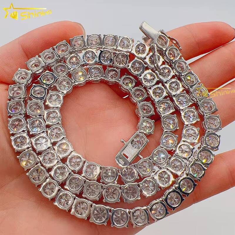 Cheapest Price 925 Sterling Silver Pass Diamond Tester GRA Certificated VVS Moissanite Chains Necklace