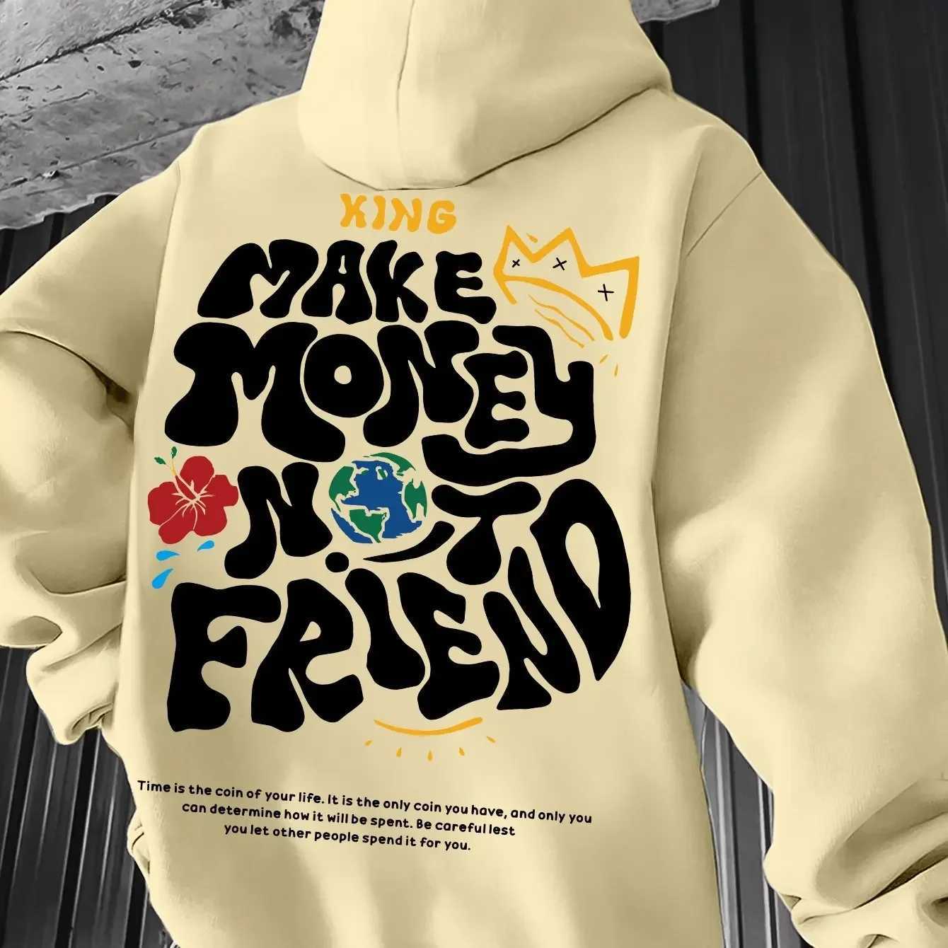 2025 Mens Casual Hoodie SpringAutumn Fashion Geometric Pattern Knit Fabric Regular Fit Polyester Stretchy Crew Neck W251027