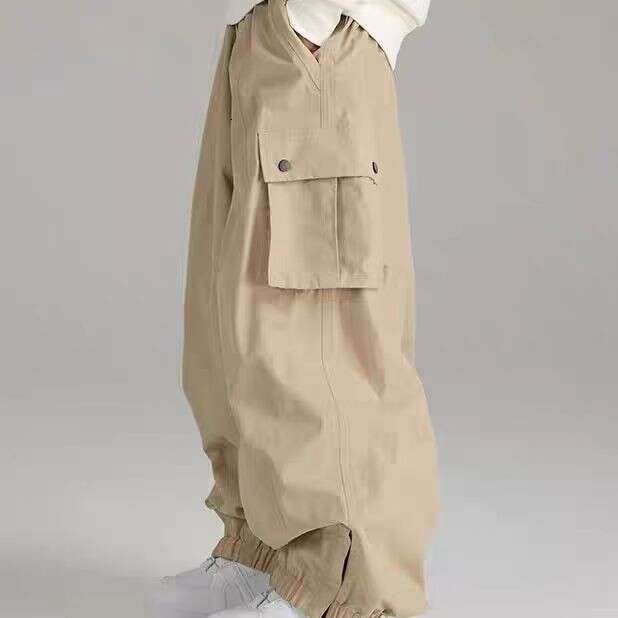 Ultra Loose Windproof Waterproof Snowboarding Hip-Hop Ski Suit Fleece-Lined Men And Women Pants Outdoor Warm Winter