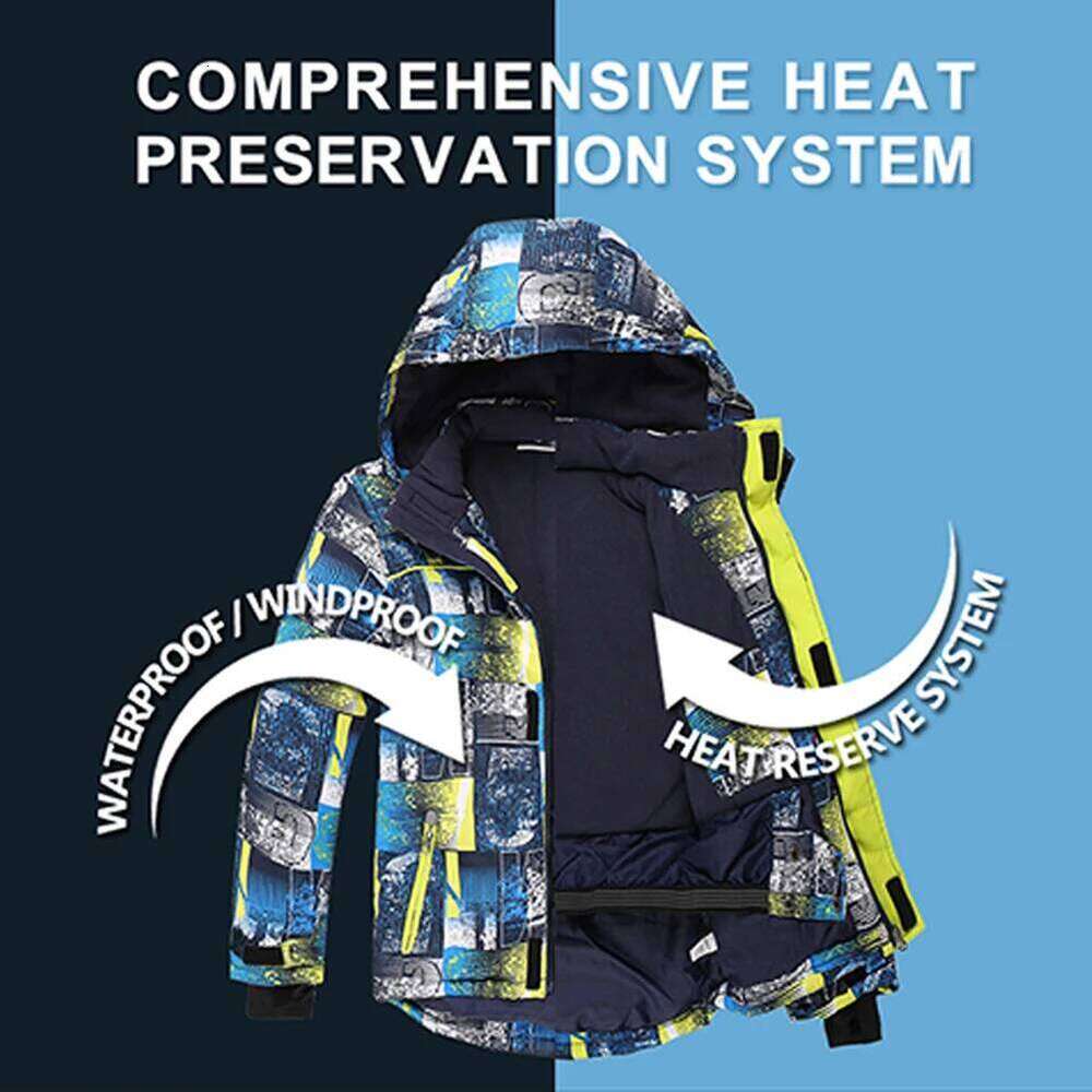 Kids Ski Suits,Children's Snowwear Windproof Waterproof Warm Girls Boy Skiing Jacket Bib Pants Winter Snowboarding Suits Outfits