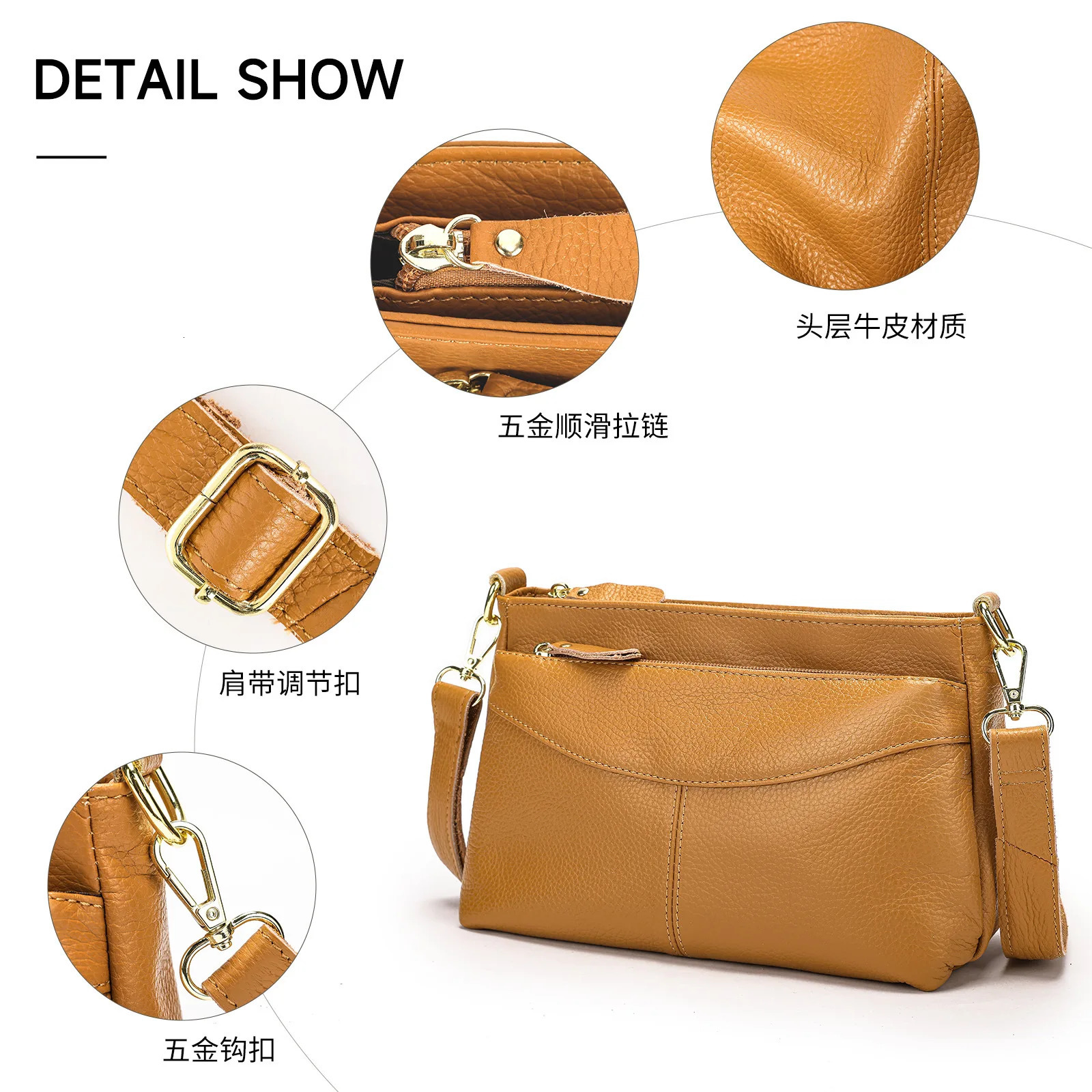 Genuine Leather Womens Bag High Quality Women Crossbody Bag Trendy er Cowhide Female Shoulder Bags 251027