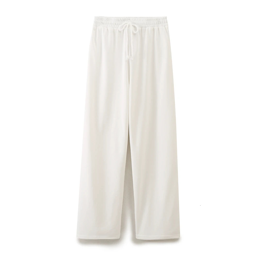 DUOPERI Women Fashion 2 Pieces Sets Solid Loose TShirt and High Elastic Waist Trousers Female Chic Lady Casual Pant Coordinates 251013