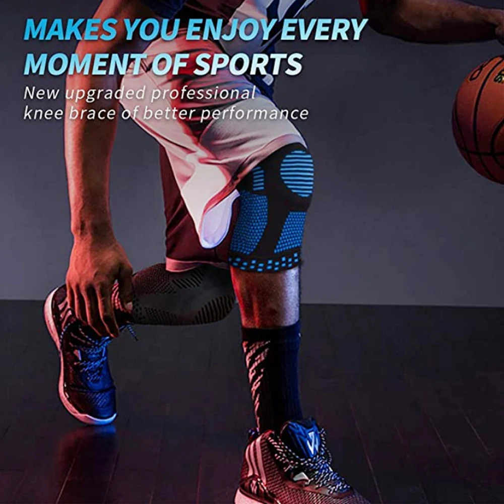 Patellar Meniscus Knee Brace Silicone Stabilizer Compression Support Running Basketball Gym Training Protective Sport Strap 251023