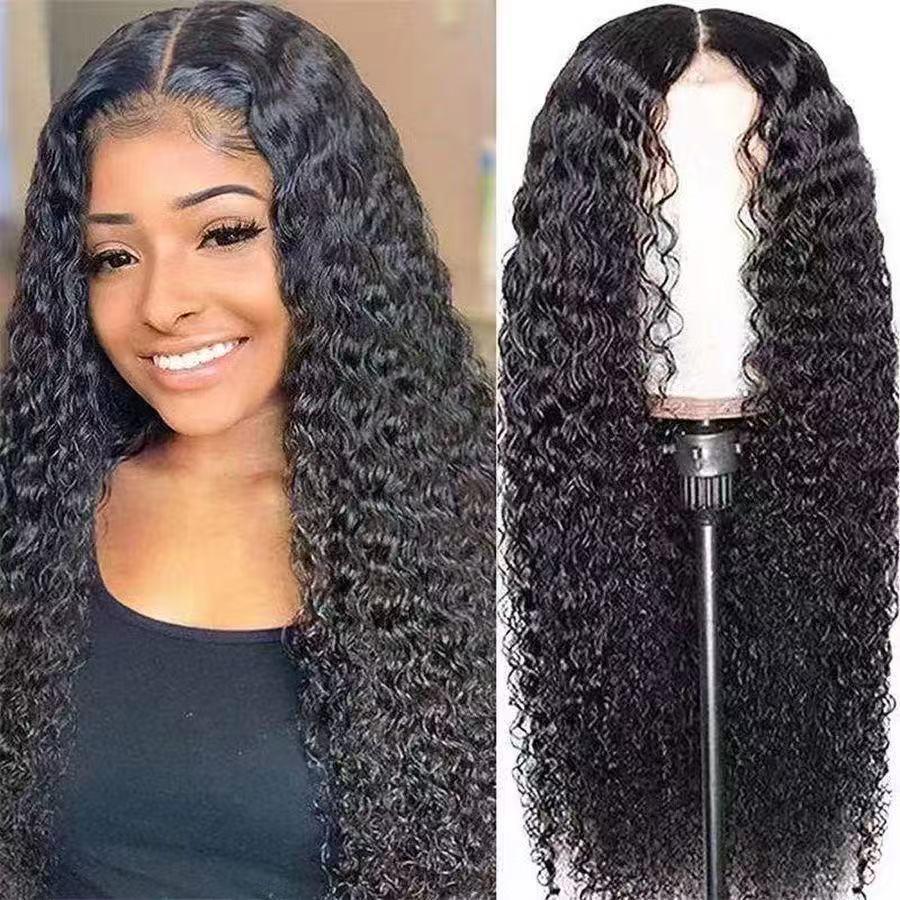 Human Hair Wigs Glueless Transparent 13x4 Lace Frontal Wigs Pre Plucked Black/Grey/Blue Colored Wear and Go Glueless Wig