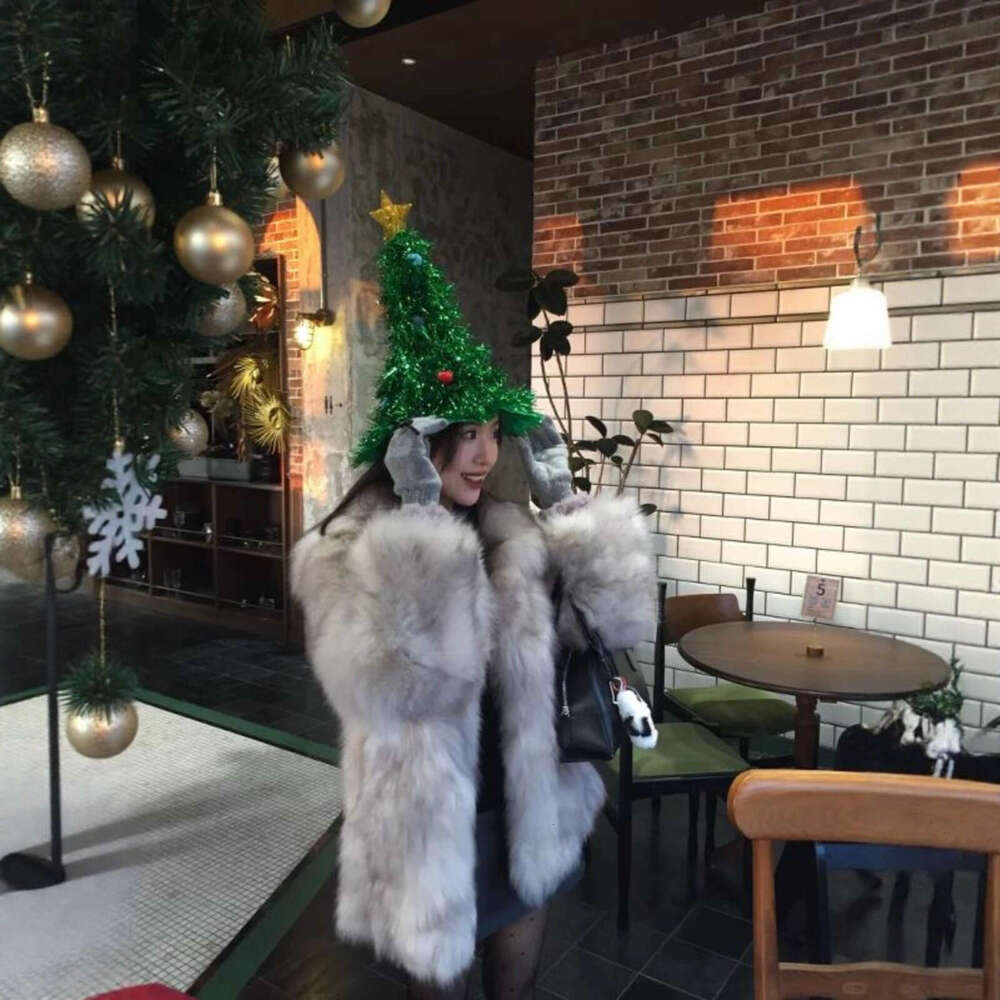 Winter Fox Coat Women, EcoFriendly for MidLength Loose Thickened Fur Integrated Plush Jacket Women,