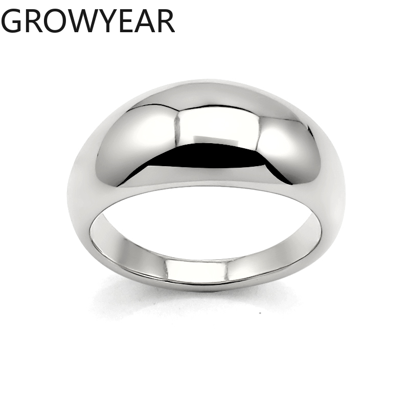 High Quality 316L Stainless Steel 18K Gold Silver Plated High Polish Irregular Circle Finger Ring l Chunky Curved Rings Jewelry