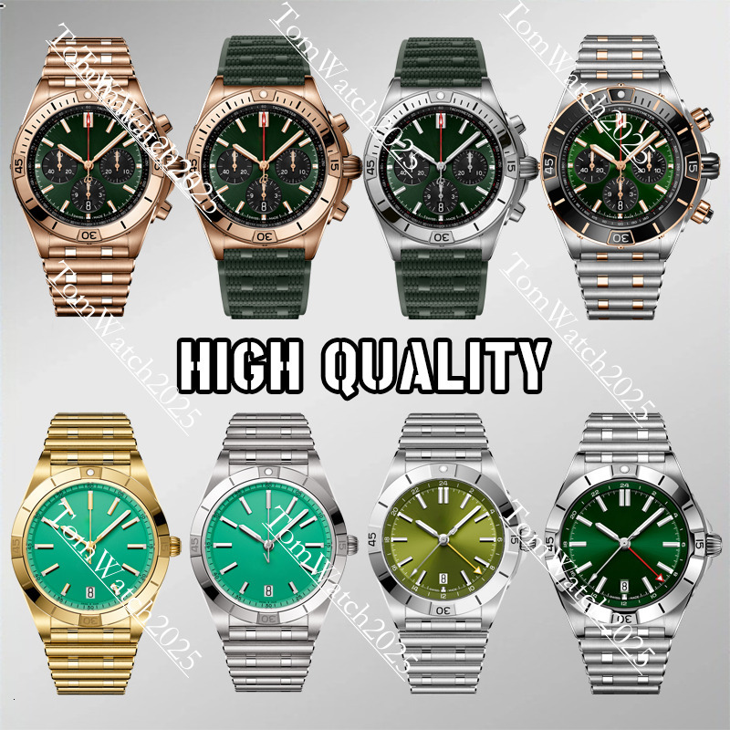 AAA Designer Mens Briebreiting Watch Man Watch High Quality Navitime Chronograph Blue Dial Leather Bands Watch Movement Automatic/Quartz Watch with box BRE watch