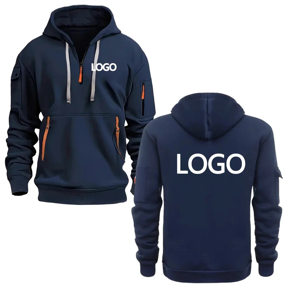 Custom printed hoodies for men and women loosefitting casual sportswear with zips multipocket longsleeve hooded jumpers 251016