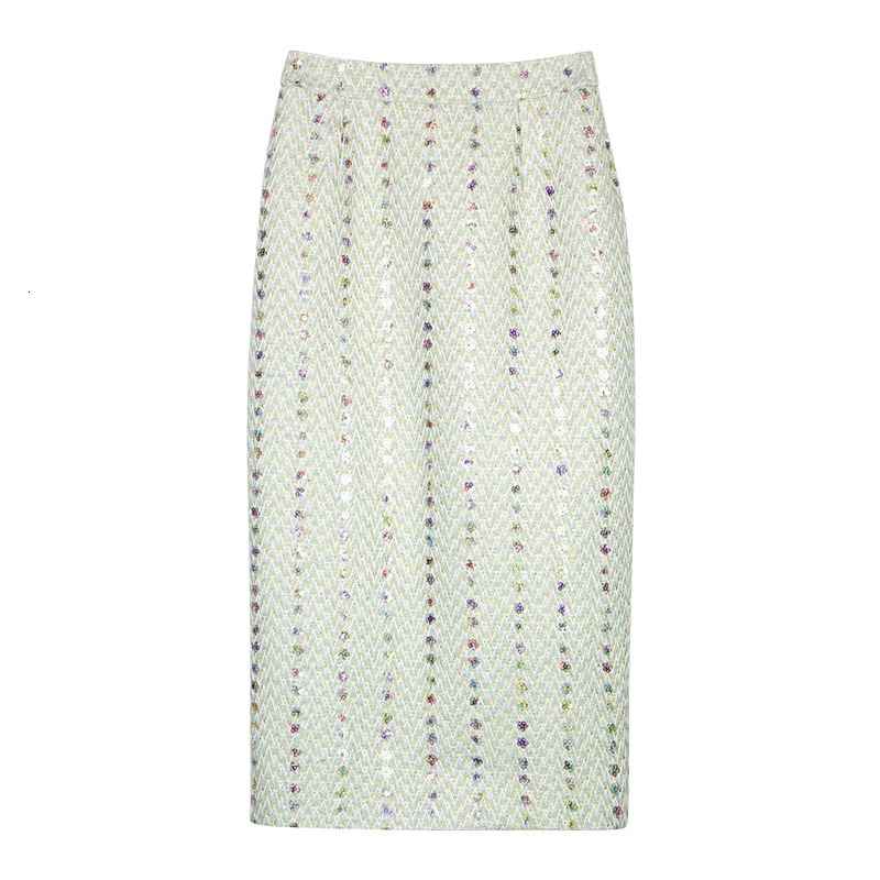 fashionable and elegant light socialite heavy industry sequin temperament small fragrance jacket slim skirt suit 251023
