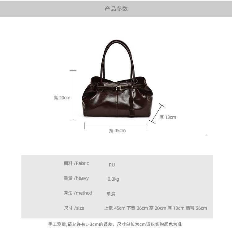 Free shipping designer bag New Fashionable High-End Casual Commuter Single Shoulder Large Capacity Textured Women Handbag Tote Bag
