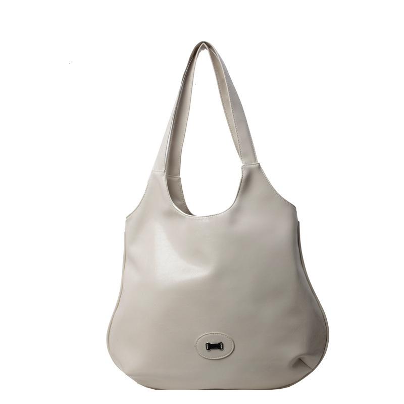 Free shipping designer bag Textured Oil Wax Leather Single Shoulder Tote Bag Casual Large Capacity Commuter Bag for Women Trendy Versatile Underarm Ba