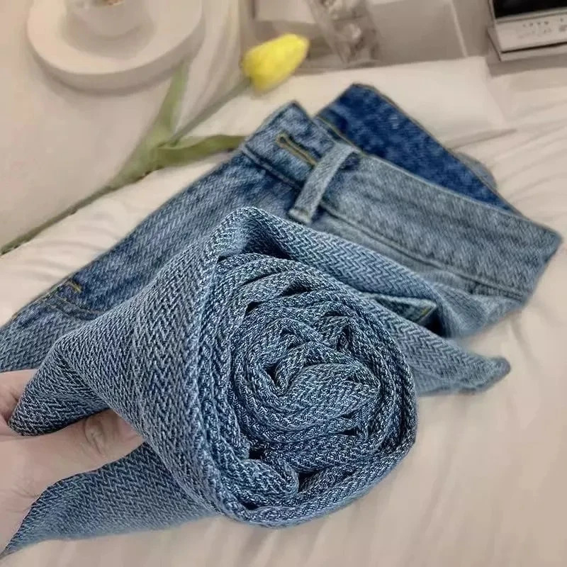 High Waist Wide Leg Straight Loose Jeans Womens Clothing Autumn Winter Bootcut Trousers for Pear Shape Body Slim Fit 251027