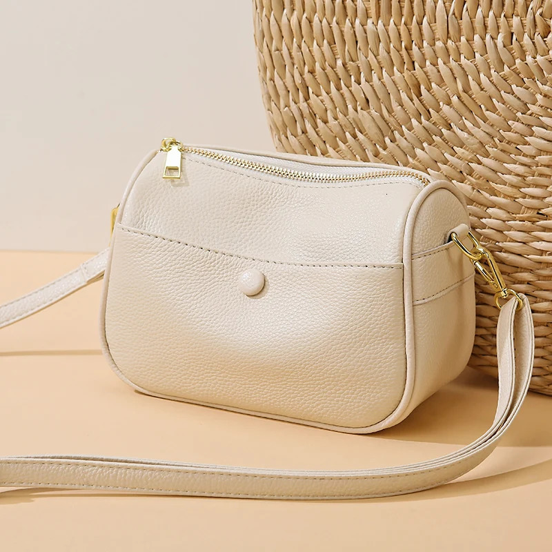 High Quality Soft Cow Leather Women Shoulder Crossbody Bags Multilayer Casual Genuine Leather Handbag Female Tote Sac2024 251027