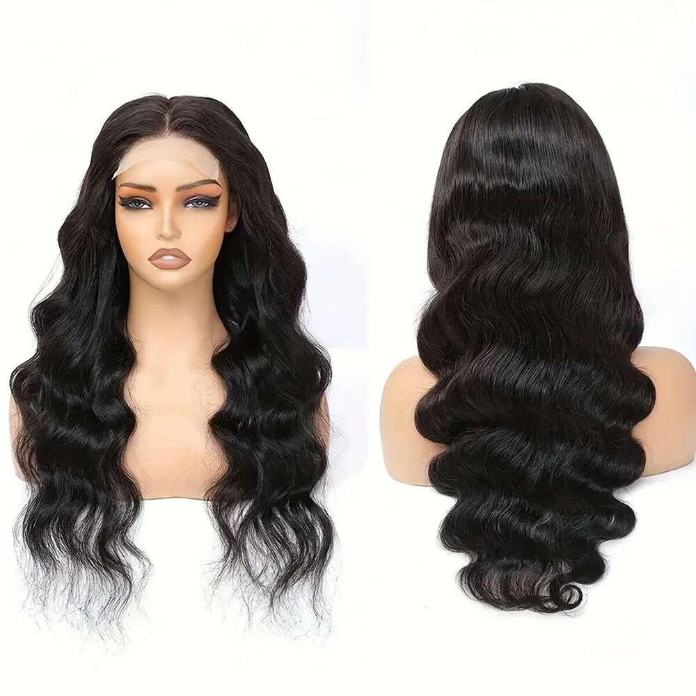 Body Wave Front 5X5 Transparent Lace Closure 180% Density Glueless Pre Plucked Wigs For Black Women Human Hair