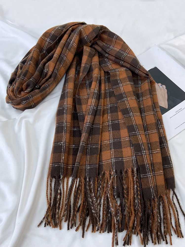 New Sweet Vintage Scarf scarf Winter Wen Ladies Men Preppy Plaid Scarve Soft Pashmina Mujer Ma Foard Wrap Shawl UnisexW251027