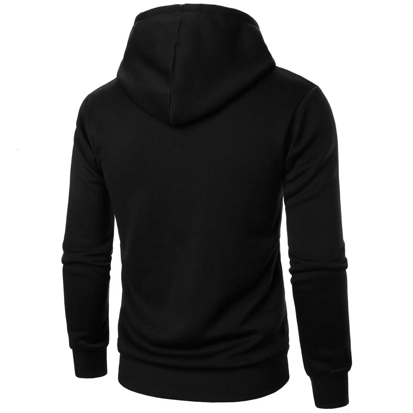 Mens autumn and winter solid color outdoor sports casual hoodie top W251027