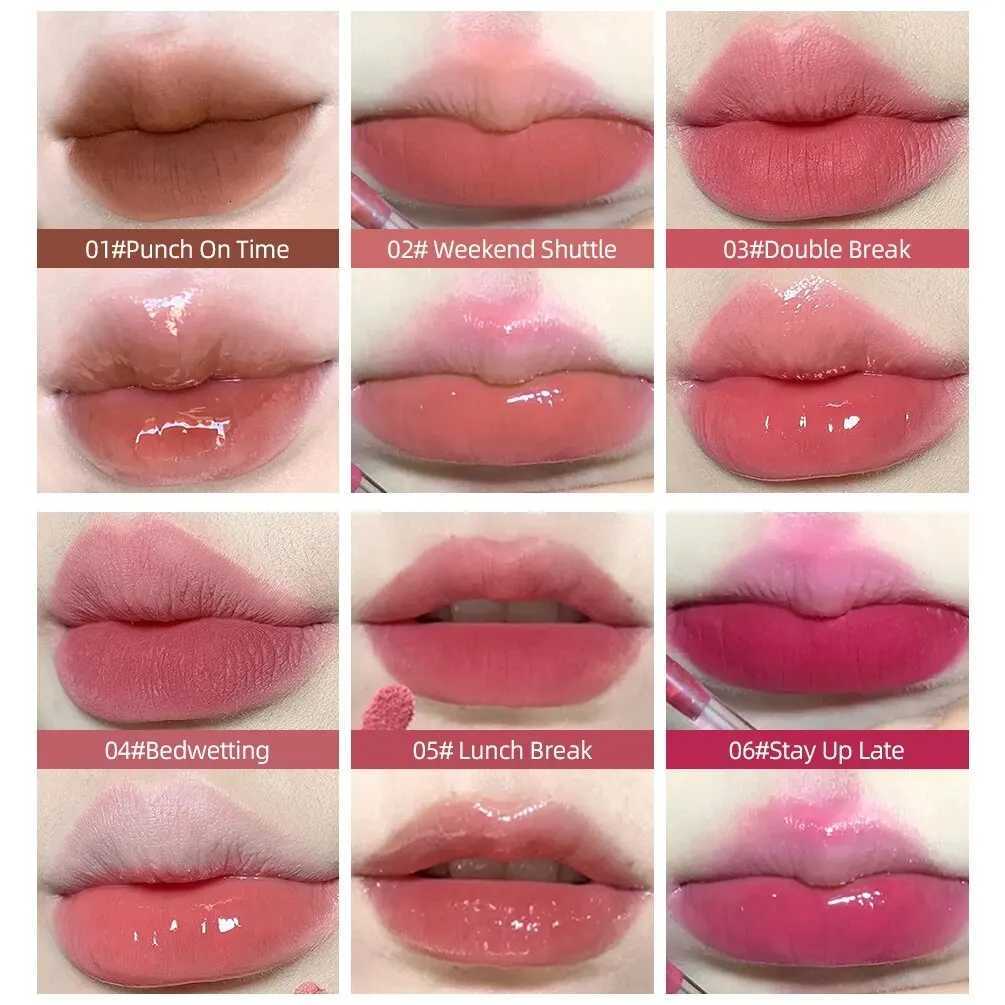 CACE Double Head Lip Gloss Sexy Red Lip Makeup Lip Mud Mirror Water Gloss Lip Glaze Matte Lipstick Waterproof Korean Cosmetics W251027