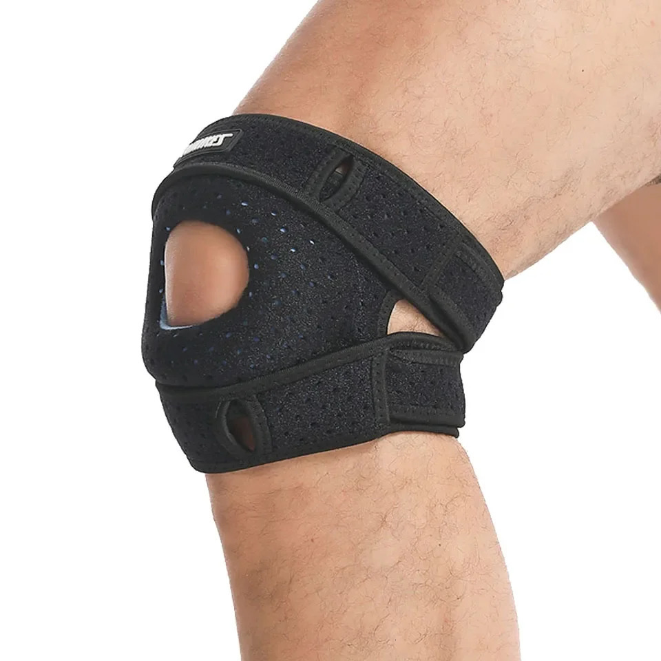 AOLIKES 1PC Sport Knee Guard Patella Strap Knee Brace Adjustable Compression ShockAbsorbing Knee Support Pain Arthritis Pain 251023