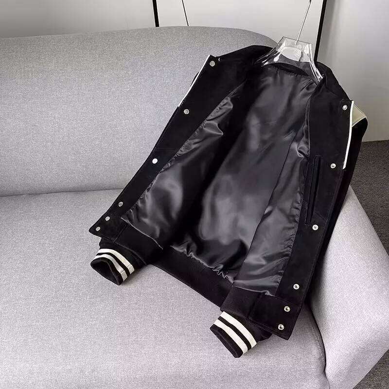 Youth Fashion Lapel, Daily Wear, Long Sleeved Jacket, Men's Artistic, Autumn Winter Fashion, Cool and Handsome Motorcycle Su