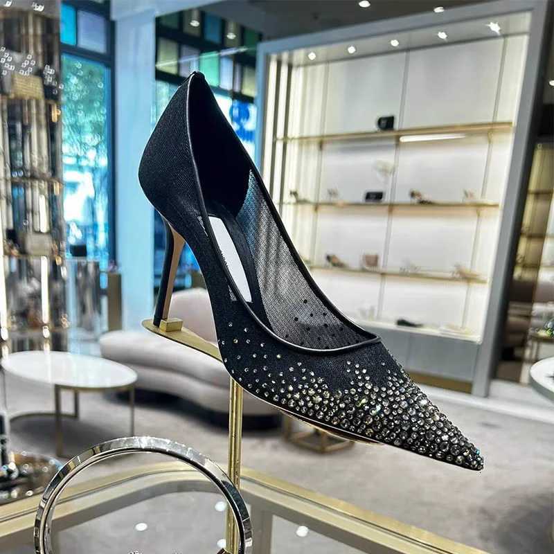 Spring and Autumn 2025 New Mesh Pointed Shallow Mouth Sexy Stiletto ShoesXJ251027