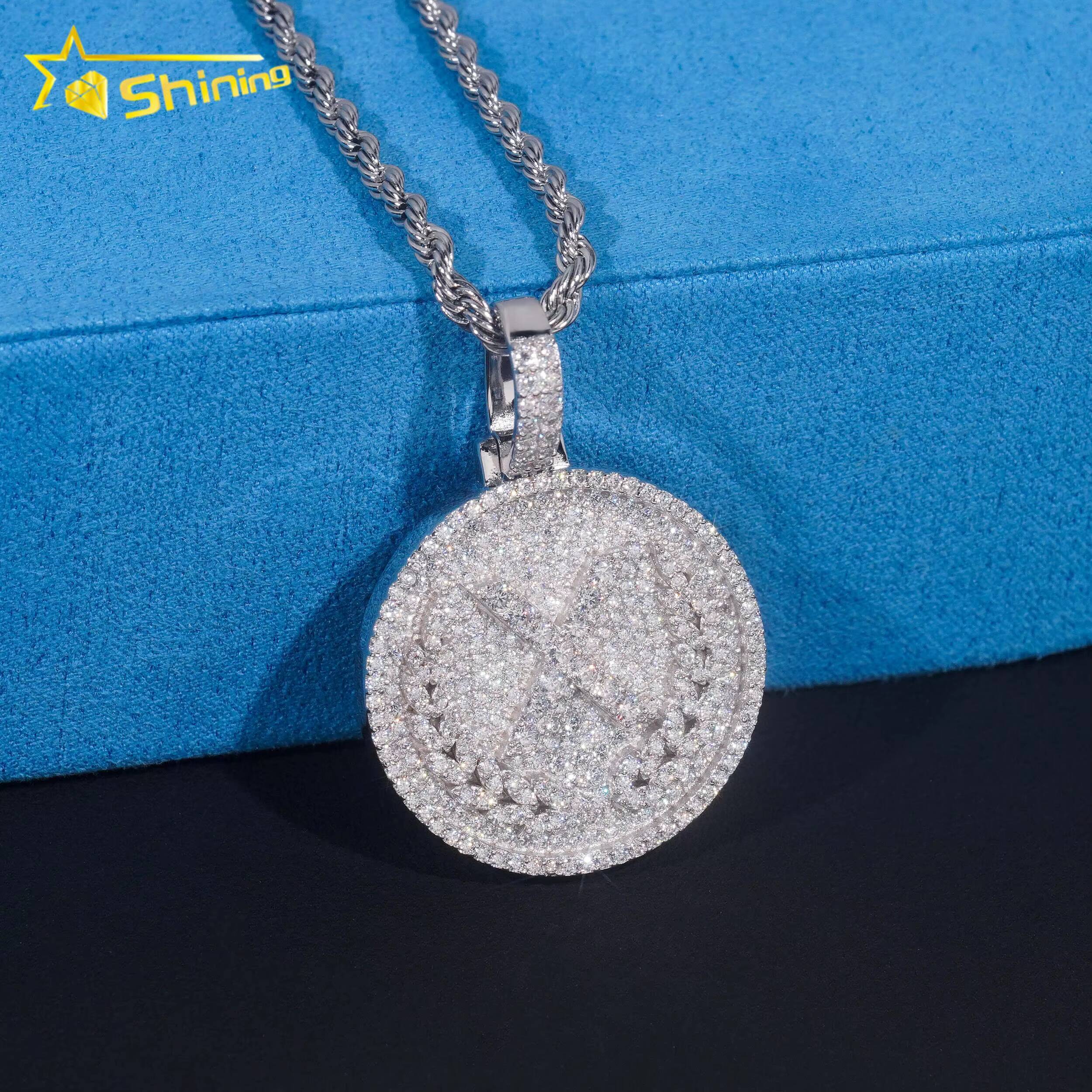 Hop Hip Iced Out Pendant Jewelry Pass Diamond Tester Sterling Silver 925 Moissanite Pendant Men Fashion Charm Pendants