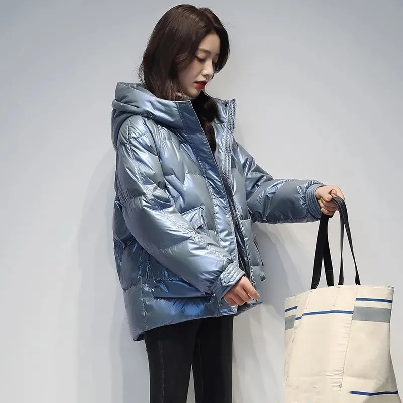 Down Cotton Jacket Hooded Short Comfortable Womens Winter Parka Ladies Coat Versatile Loose Casual Fashion Female 251027