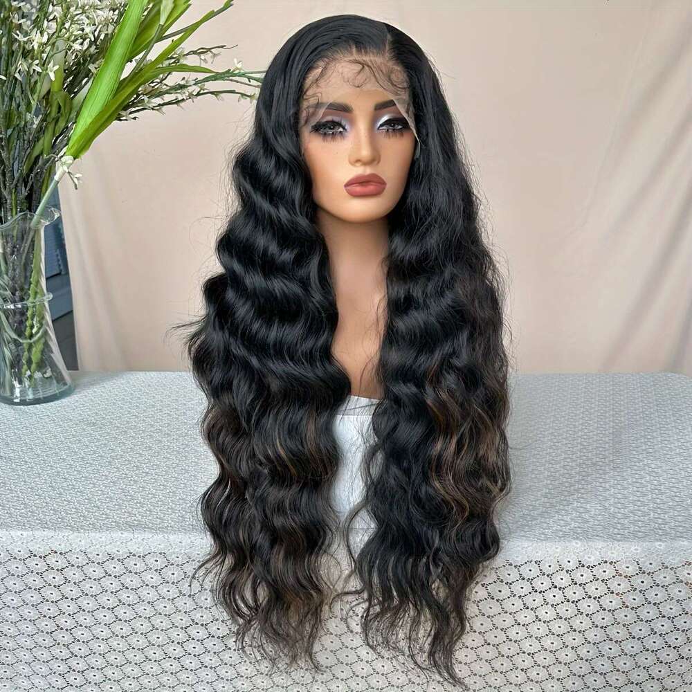 Lightweight Body Wave Wig For Women | 32" X 15" Lace Front, 81.28" Long, Heat Resistant Synthetic Hair, Transparent Swiss Lace, Glueles