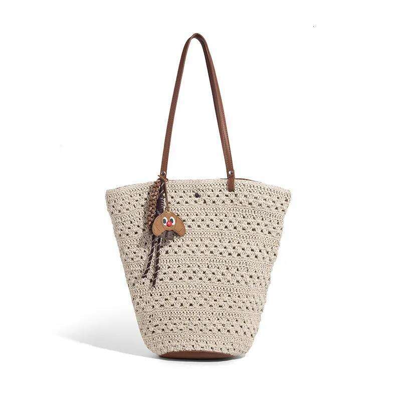 Summer Straw Women Vegetable Basket Handbag Niche Design Female Underarm Bags Large Capacity Single Woven Shoulder Shopping Bag 251027