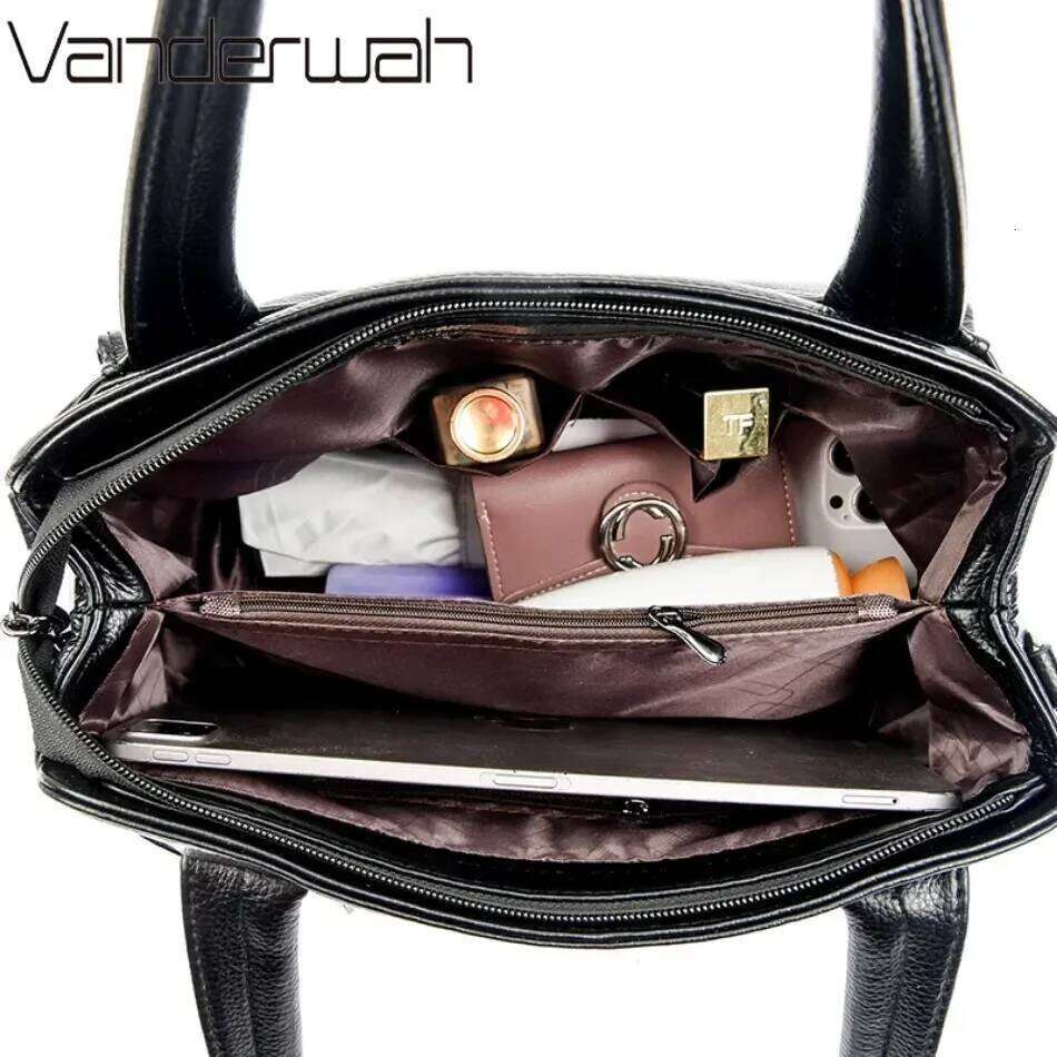 Genuine Designer Handbags Soft Leather Shoulder Crossbody Bags For Women Tote Sac A Main