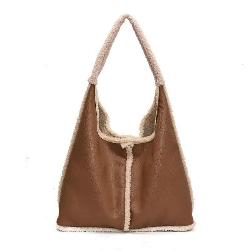 Autumn and winter new fur shoulder bag designer women's armpit bag fashionable retro nostalgic plush handbag