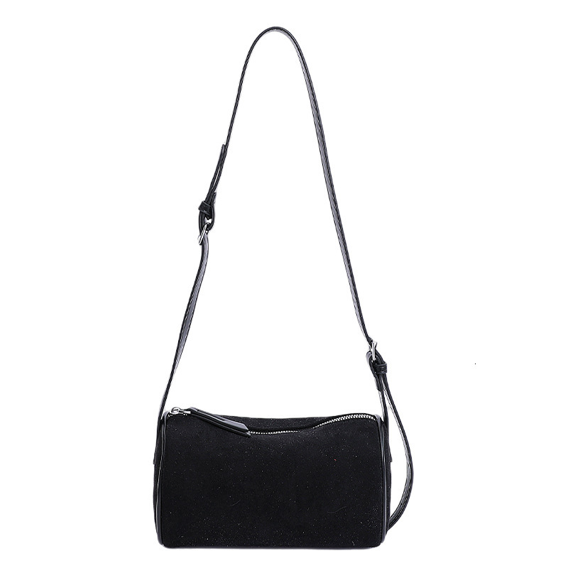 Free shipping designer bag Frosted Cylinder Bag for Women New Versatile Shoulder Crossbody Bag Niche Design Pillow Bag