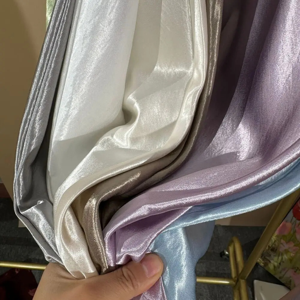 19 Colors 2026 In Women Spring Summer Gloss Satin Long Skirts Female Fashion Elegant High Waist Faldas 251027