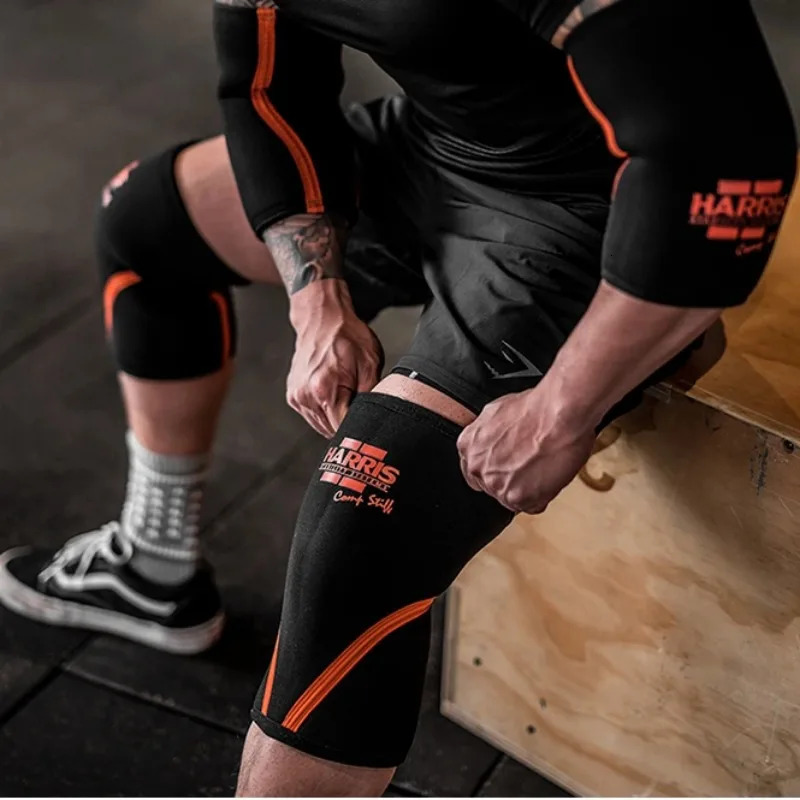 1 Pair 9mm Elbow Pads or Knee Pads for Gym Fitness Bench Press Deadlift Weightlifting Crossfit Sports Knee SleeveElbow Sleeve 251023