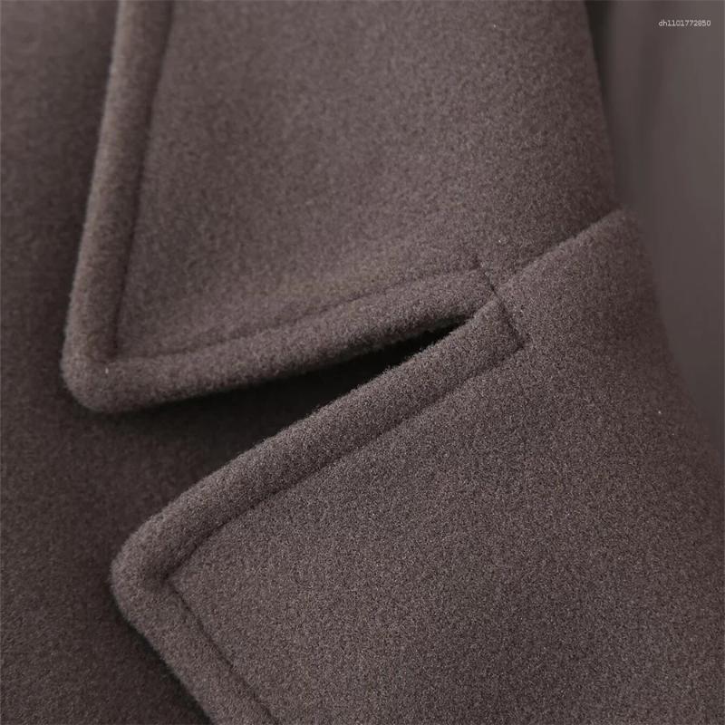 Women's Jackets Autumn European And American Style Fashion Niche Double Breasted Woolen Jacket Coat