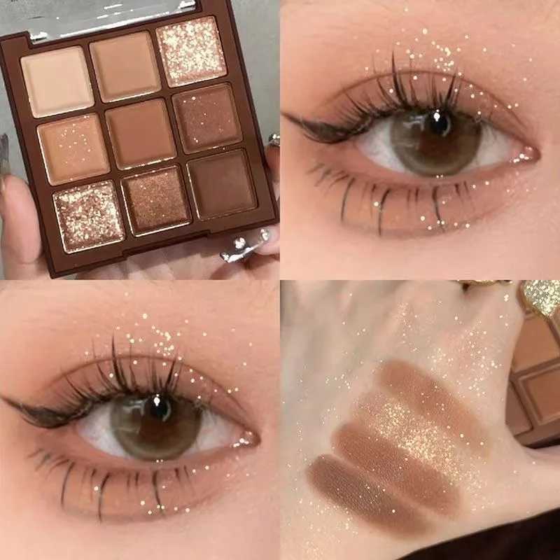 halloween 9 Color Chocolate Eyeshadow Palette Matte Shimmer Earth Tones Smooth Pigment Brighten Under EyeXJ251027