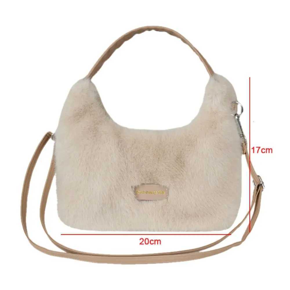 Winter New Luxury Faux Fur Ladies Shoulder Bag Soft Fluffy Female Crossbody Bag Solid Color Large Capacity Plush Y251027
