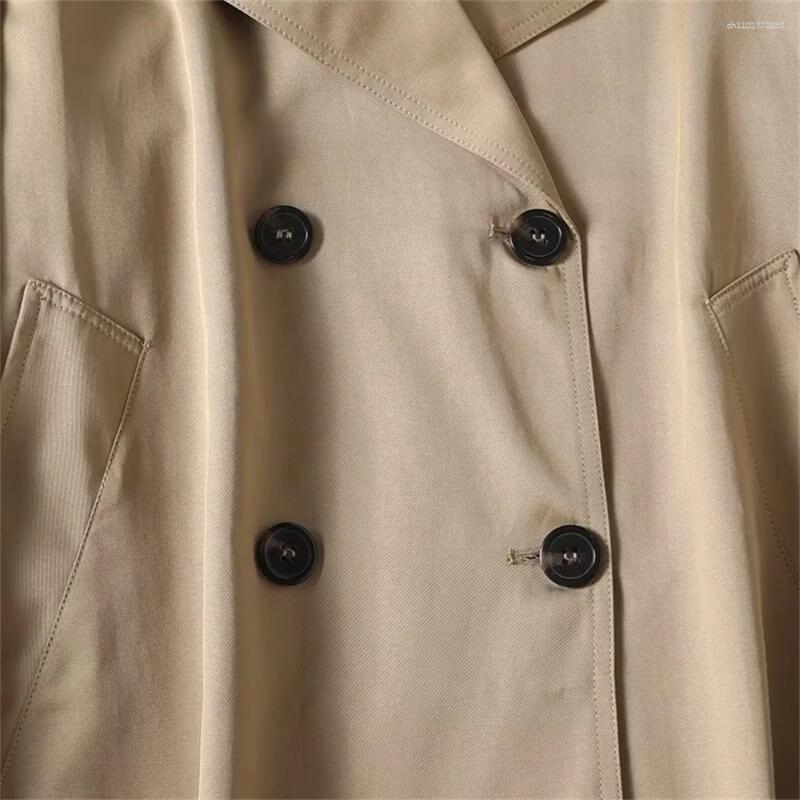 Women's Jackets Autumn Fashion Classic British Style Short Edition Double Breasted Windbreaker Coat