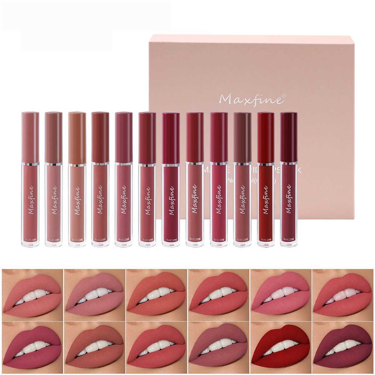 Holiday Gift Box 6PCSet Matte Velvet Lip Gloss Waterproof Moisturizing Longlasting Liquid Lipstick W251027