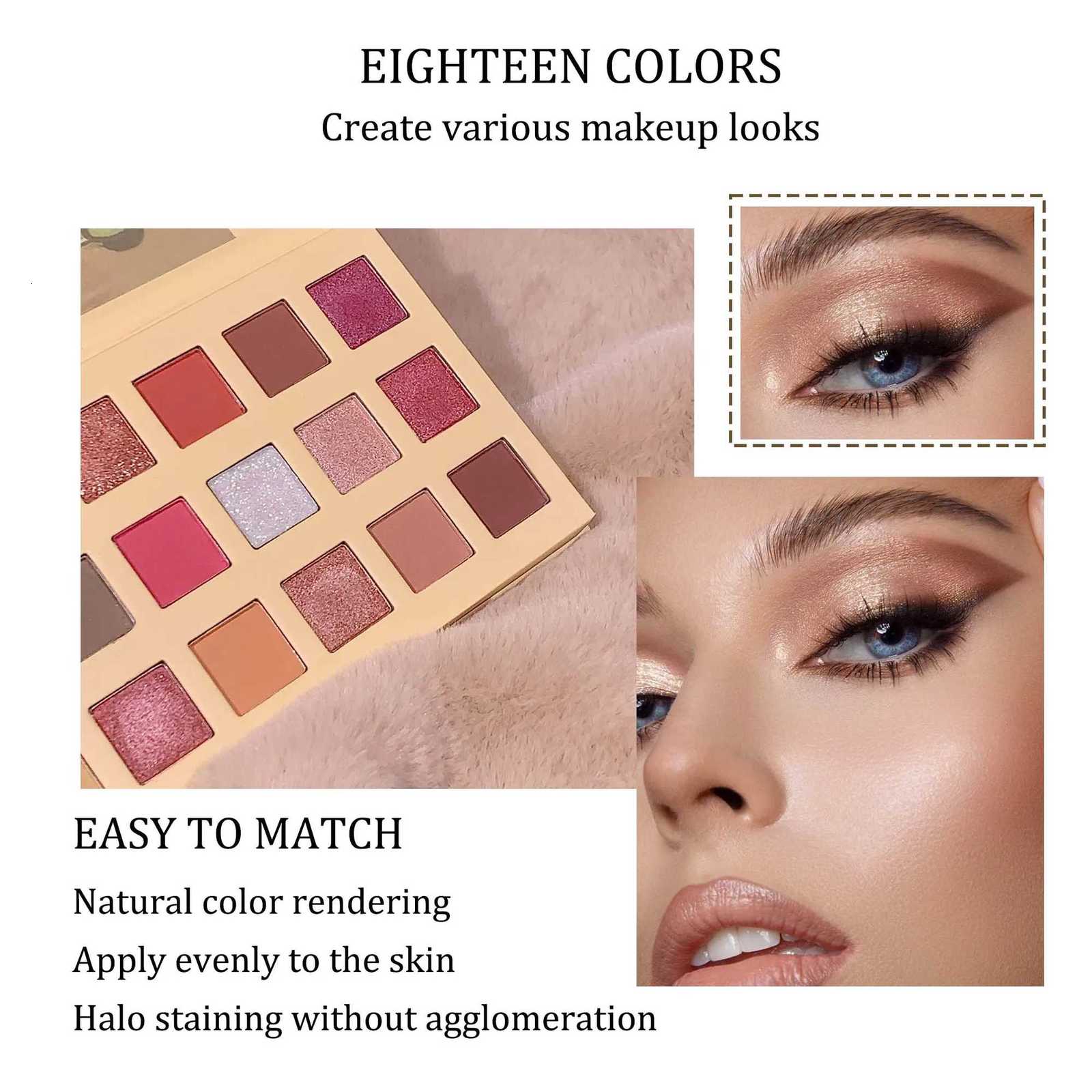 18Color Cat Eyeshadow Palette Affordable Pearlescent Matte Designed for Beginners and Students Easy to Create Mesmerizing EyXJ251027