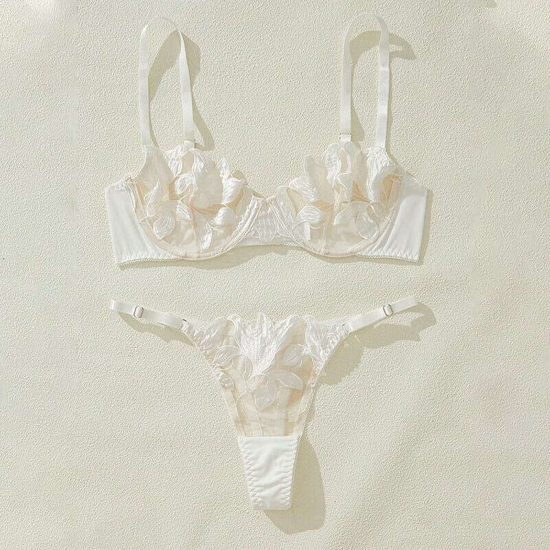 Lace Sexy Lingerie Women S Intimates Underwired Ultra Thin Bra Set Gathers Big Breasts To Show Small Transparent Lace Princess Sexy Lingeri