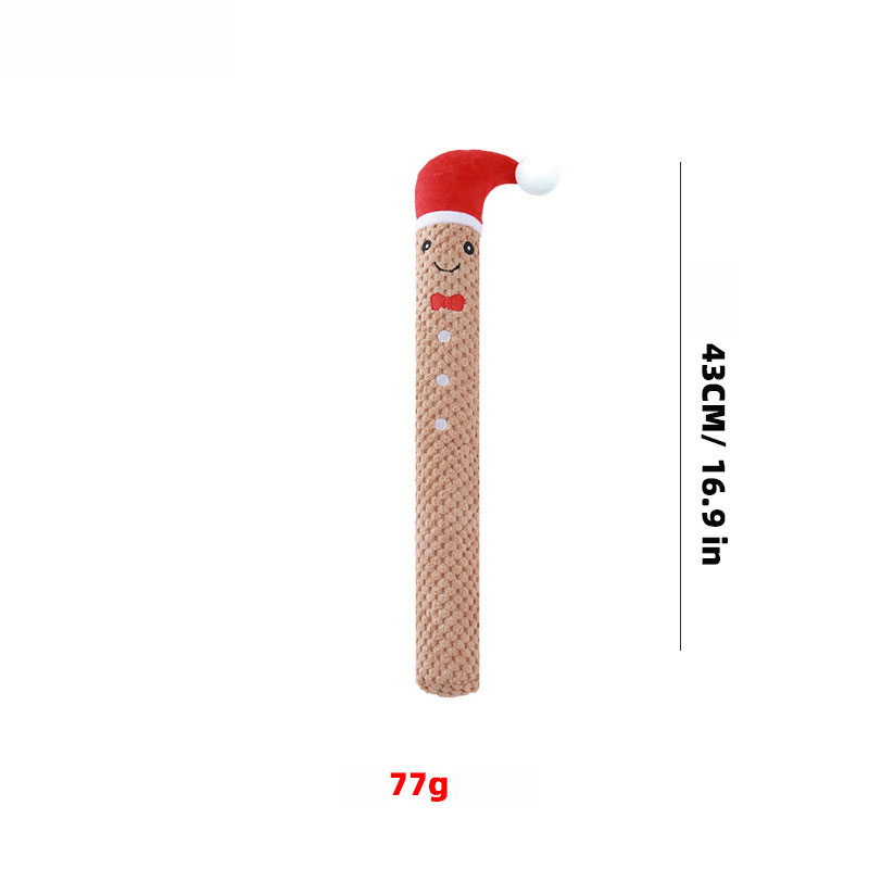 Luxury New dog toy, long-shaped Christmas style plush toy, dog chewing toy pet toy