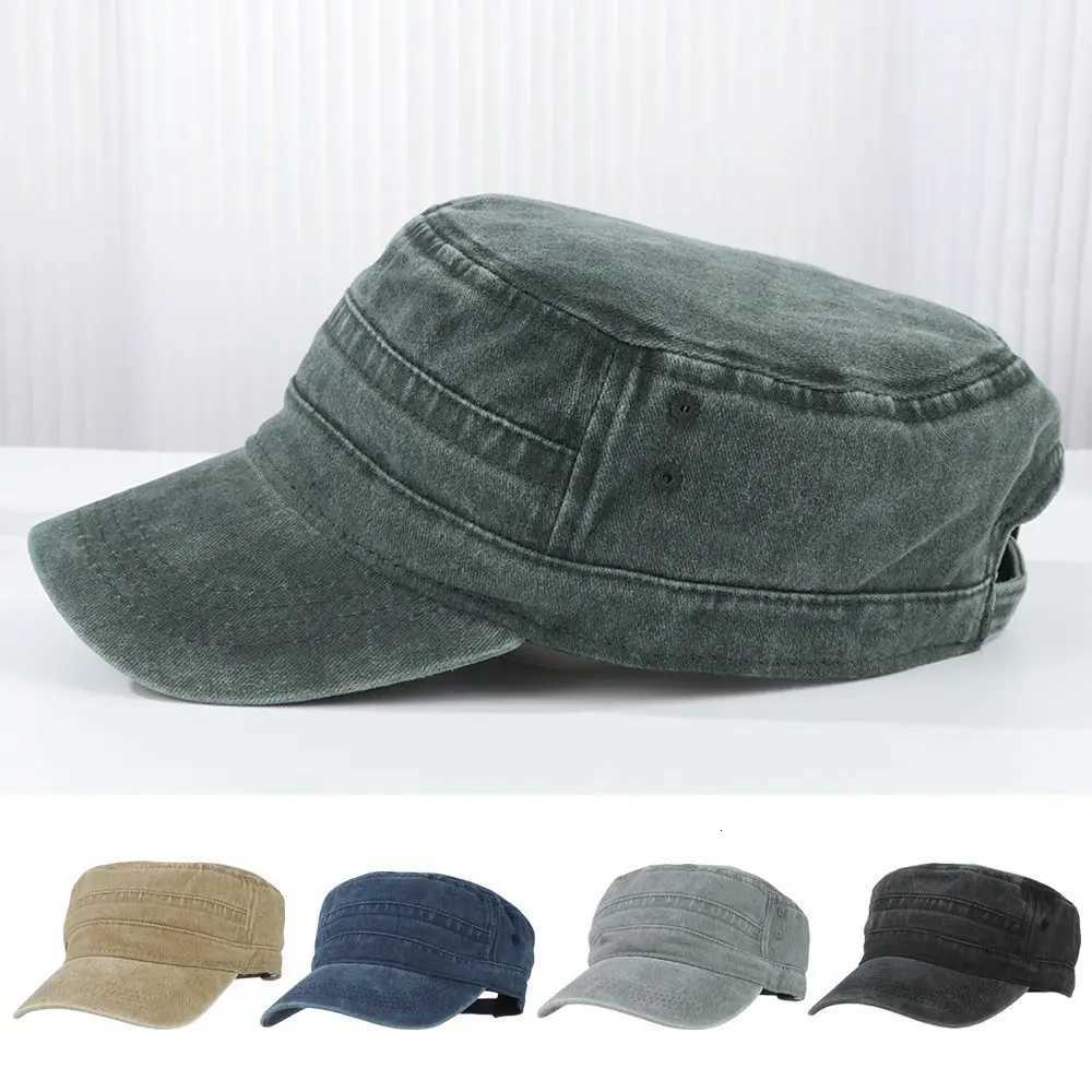 Big Head Man Large Size Pure Cotton Army Flat Cap Outdoors Baseball Cap Summer Polyester Plus Size Military HatW251027
