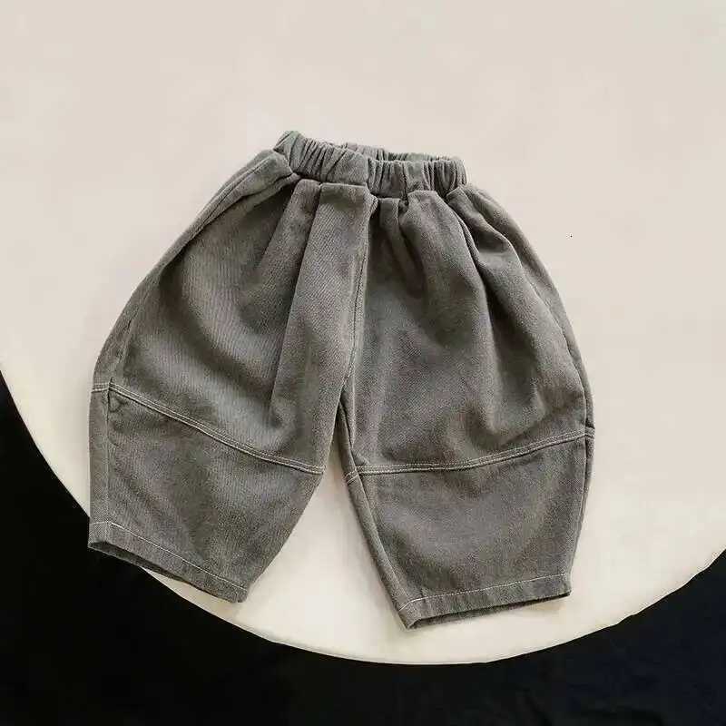 Spring Autumn Children Pants 18Y Boys Cotton Spliced Loose Casual Straight Trousers Korean Toddler Wear For Kids Clothing NewT251027