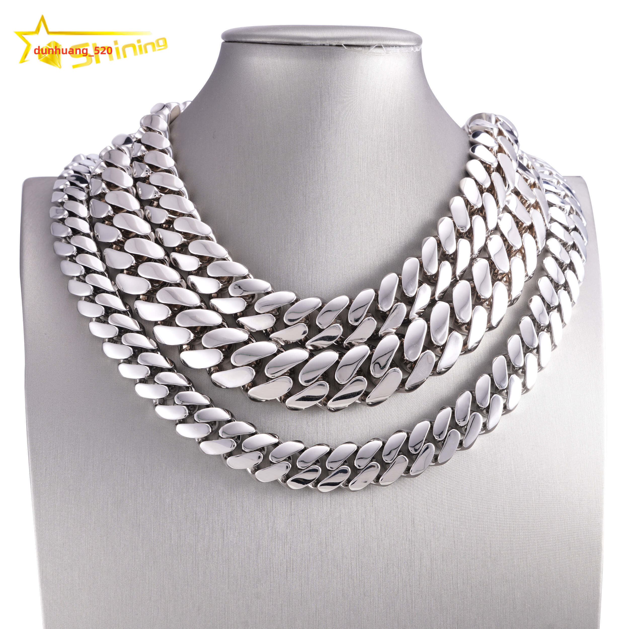 18K Gold Plated Hip Hop 16MM 18MM 20MM Brass Miami Cuban Link Chain Big Size Men Fashion Cuban Chain Necklace