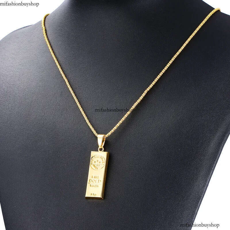 Hip Hop Men Plated Iced Out Gold Bar Pendent Necklace With Tennis Chain America Popular believe Necklaces Jewelry Gift aaa