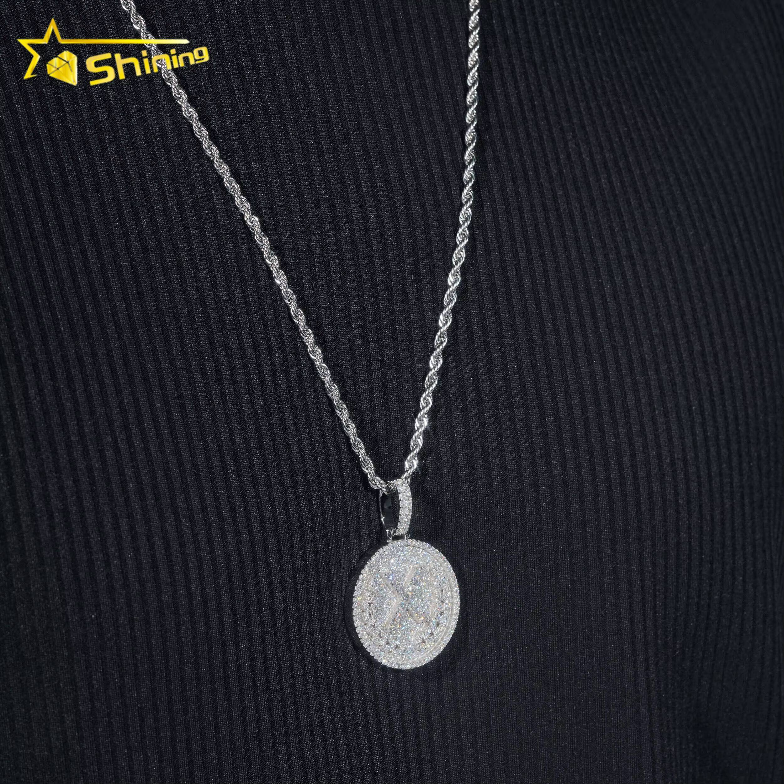 Hop Hip Iced Out Pendant Jewelry Pass Diamond Tester Sterling Silver 925 Moissanite Pendant Men Fashion Charm Pendants