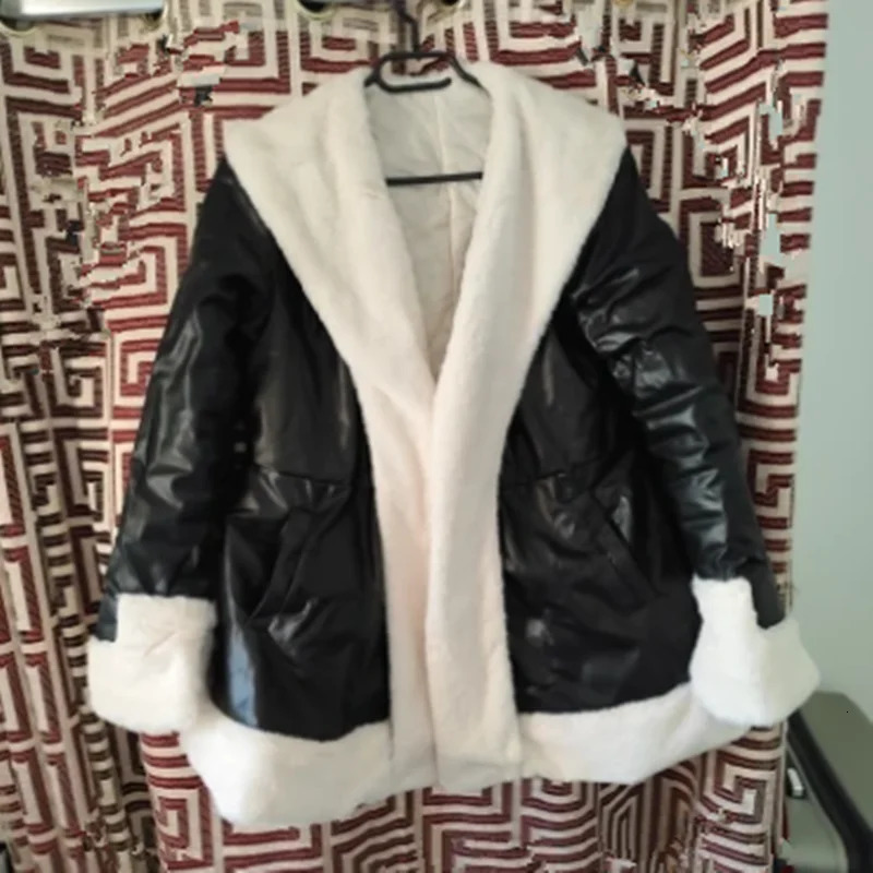 Rabbit Skin Fur Coat Women Winter Jacket Plus Size LaceUP Waist Warm Long High Quality Female Plush 251027