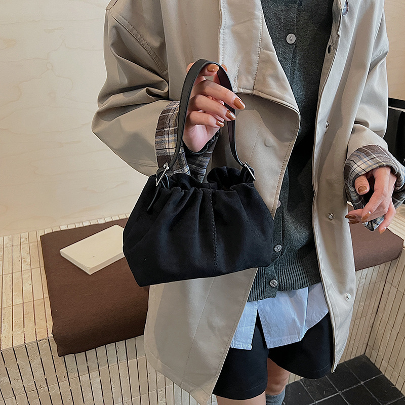 Free shipping designer bag Pleated Cloud Bag New Matte Dumpling Bag Suede Single Shoulder Handbag Crossbody Bag